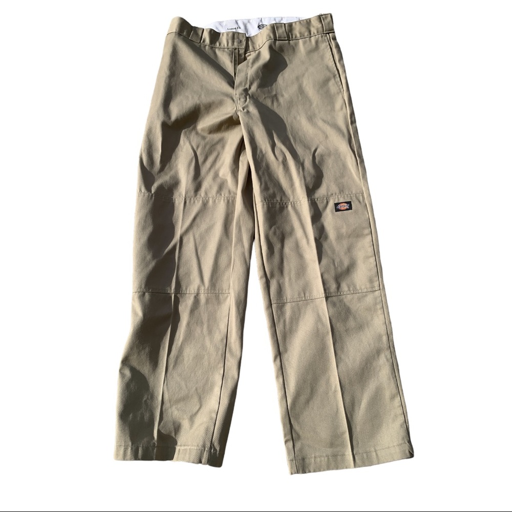 Dickies Mens Pants Loose Fit Work Pants 36 x 32 Khaki Pockets New Without Tags